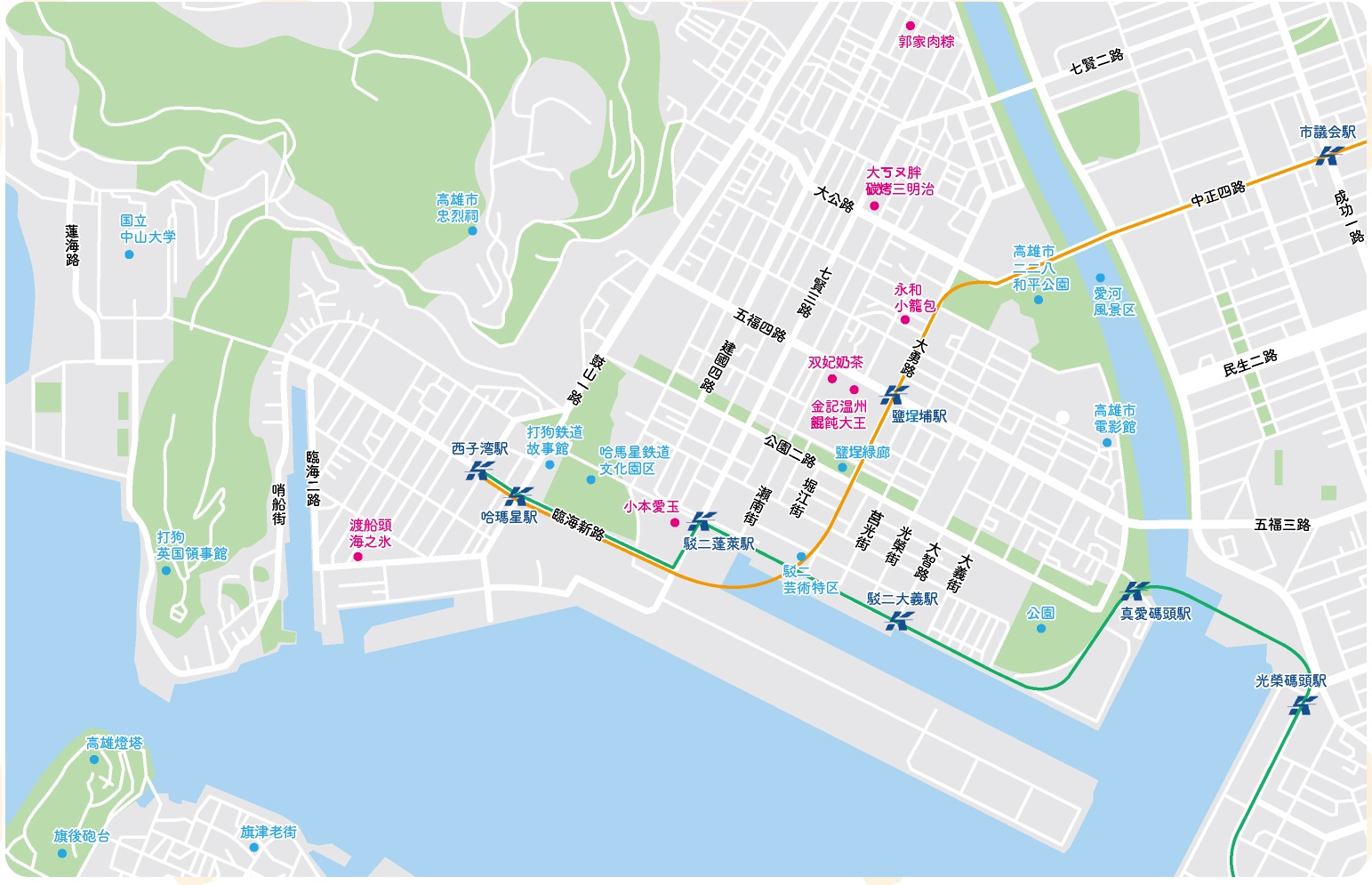 台湾高雄観光マップ, 台湾高雄の地図 – AFERRW